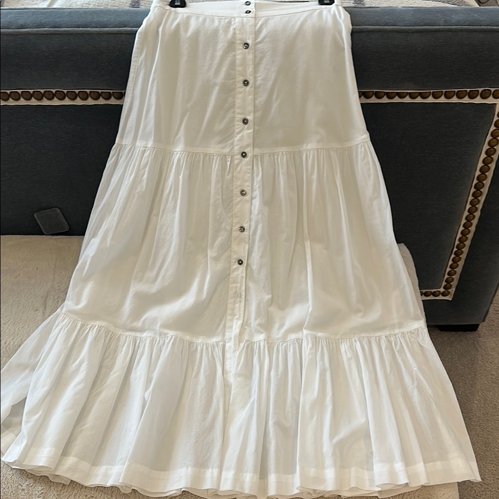 NIC+ZOE White Tiered Maxi Dress Casual Resort Wear